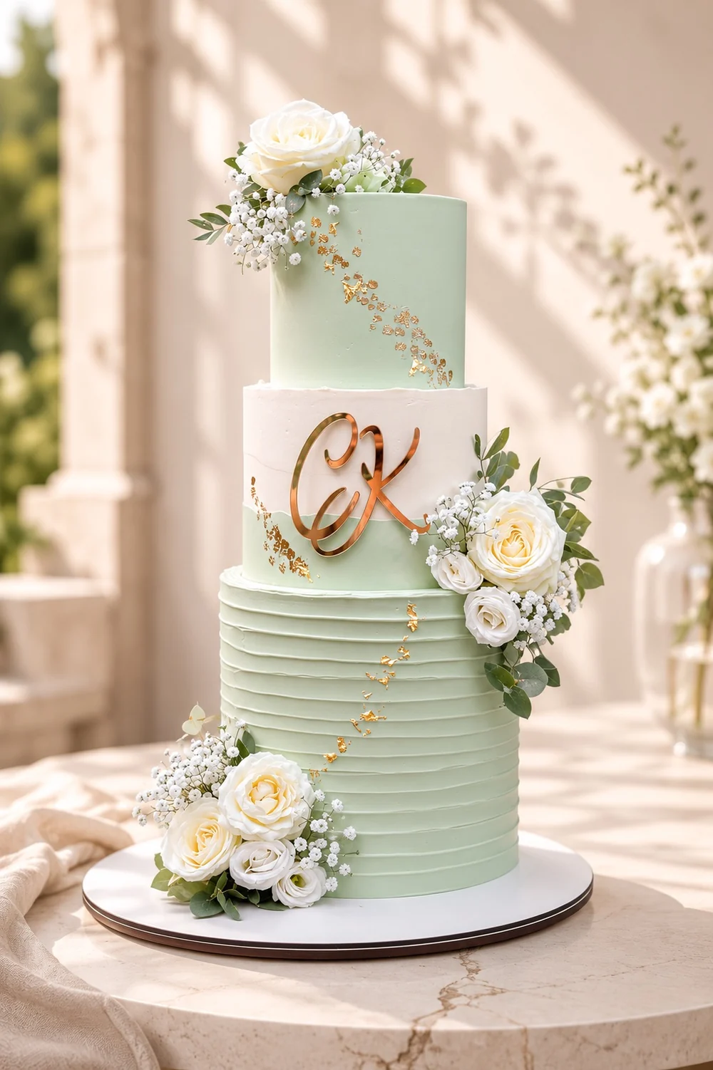Mehrstöckige Hochzeitstorte von Grace Bakery